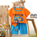 Kids' short-sleeve set: 100% cotton boys' t-shirt & baby summer outfit - girls' shorts, infant clothing, wholesale summer apparel