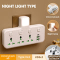 British standard hong kong version conversion plug pd fast charging usb with light multi-function converter singapore british standard european standard american standard