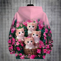 Kids' hoodie jacket, cross-border hot seller: cute cartoon print fashion zip-up hoodie for girls, dropshipping available