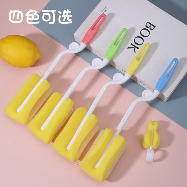 English card baby bottle brush long handle sponge bottle brush with pacifier brush baby bottle cleaning set wholesale