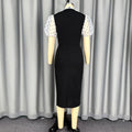 new plus size polka dot tulle sleeve bodycon dress with bow detail