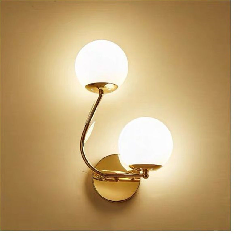 Artistic bedside wall lamp staircase balcony led wall sconce bedroom bedside light double head living room aisle room wall light