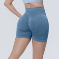 New arrival cross-border seamless washable tight high elastic high waist yoga shorts sports running fitness yoga wear three-quarter pants
