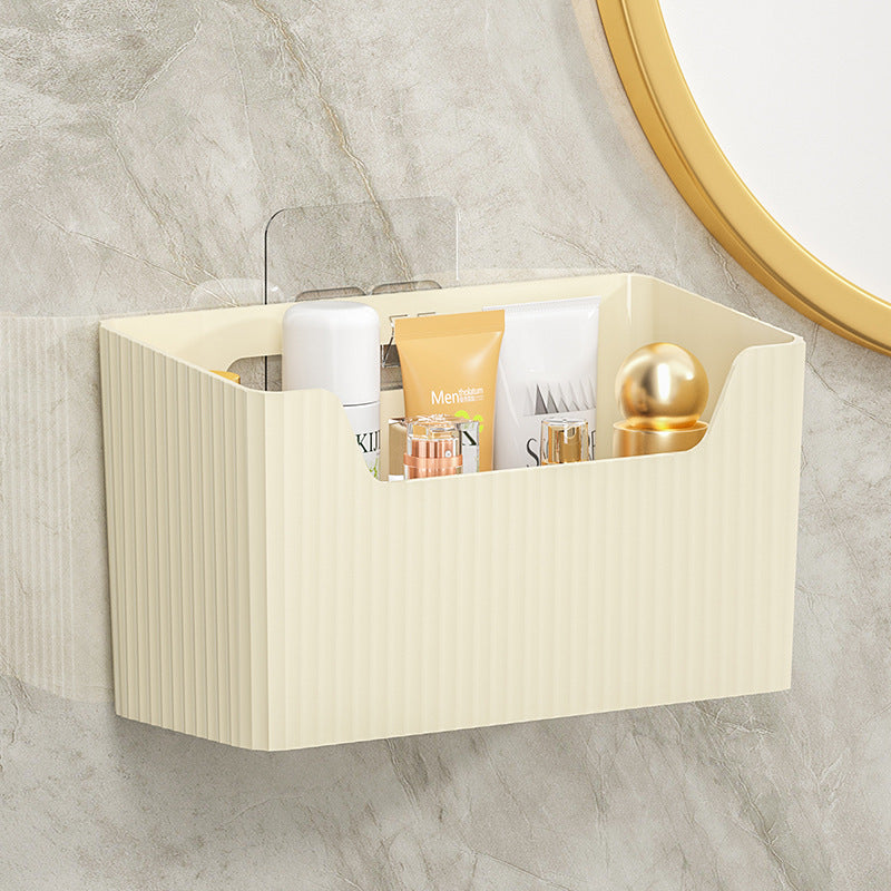 Bathroom toothbrush toothpaste comb storage rack - no drilling required - sink countertop washbasin toilet waste towel storage box