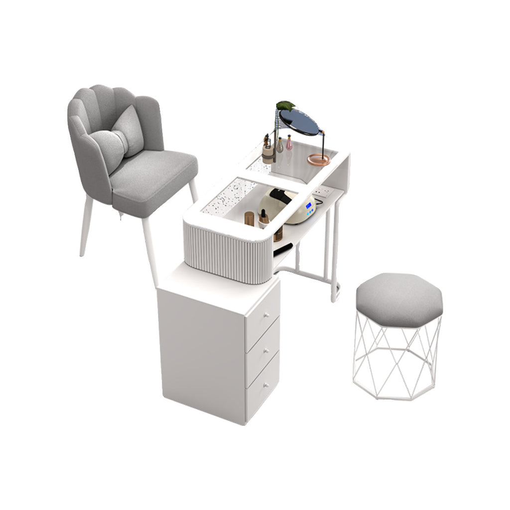 Cream style manicure table and chair set Japanese manicure table special price economical single double ins Internet celebrity multi-function