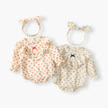 Newborn baby autumn clothes long sleeve romper - cute long sleeve pure cotton bodysuit for baby girls