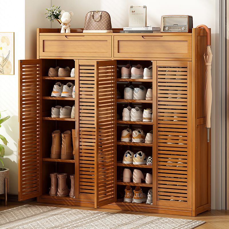 Shoe cabinet for home door nanzhu simple four-door multi-layer large-capacity balcony shoe storage cabinet dust-proof large shoe rack