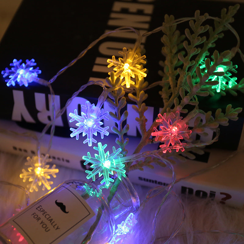 LED snowflake light string Christmas decoration lighting full sky star light string Christmas tree decoration lights  wholesale