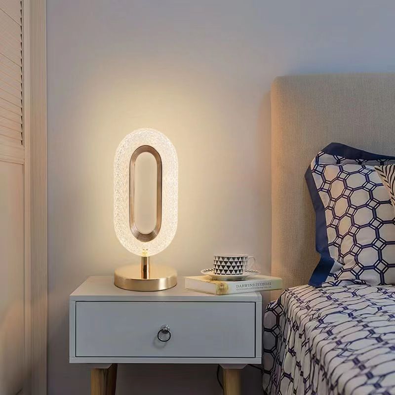 Accessible luxuryinsgirlminimalist modern creative popular charging touch dimming table lamp bedroom bedside atmosphere night light