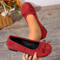 Exportplus size suede bows round toe small flats women's  summernew arrivalflatsflatscasual bean shoes