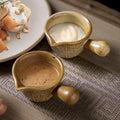 Retro ceramic stylish handle seasoning small milk dish dipping small milk cup sauce steak dessert sauce dessert dish