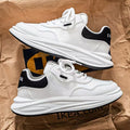 Men's 2025 spring new lightweight white sneakers, skate shoes, trendy versatile fashionable breathable youth niche streetwear shoes