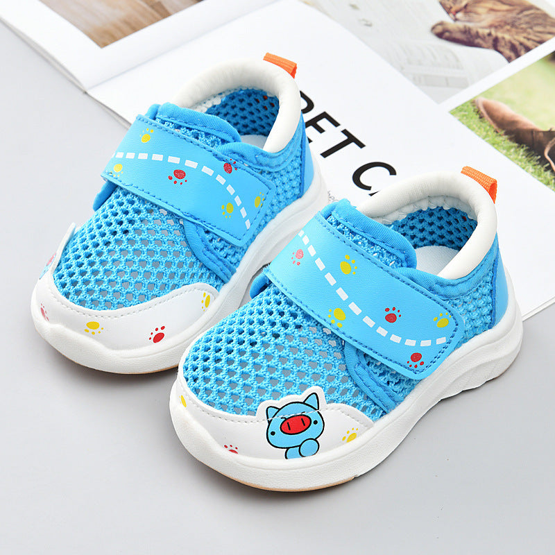 Baby sandals, first walker shoes, summer soft sole non-slip, 0-1-3 years old infant mesh toddler shoes for baby girls and boys