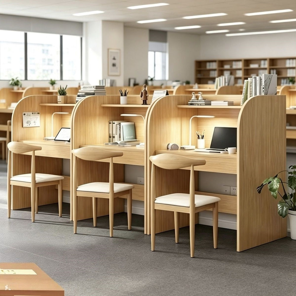 Self-study table, self-study room, study table, desk, partition table and chair, closed immersive bean table, postgraduate student computer table