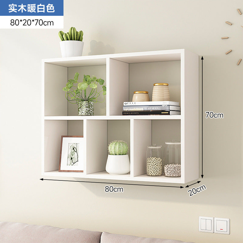 Solid wood storage cabinet wall wall cabinet wall shelf wall shelf wall-mounted bookshelf wall-mounted wall locker creative shelf