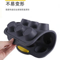 New 12-cavity silicone waffle mold with frame, jelly mold, household two-color non-stick muffin cup baking pan
