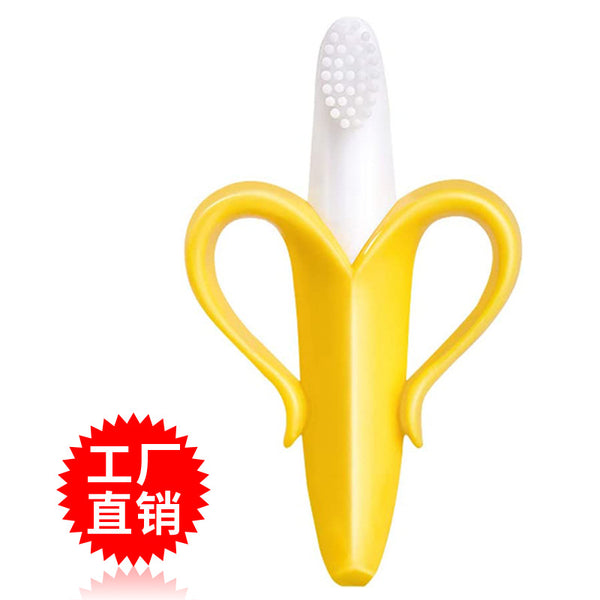 Banana Silicone Toothpaste Baby Toothbrush Suction Cup Silicone Bite Glue Banana Toothpaste Food Grade Bite Le Teeth Grinder