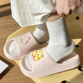 Cartoon eva non-slip slippers for women summer ins indoor home bathroom thick sole shit feeling outwear couple sandals for men