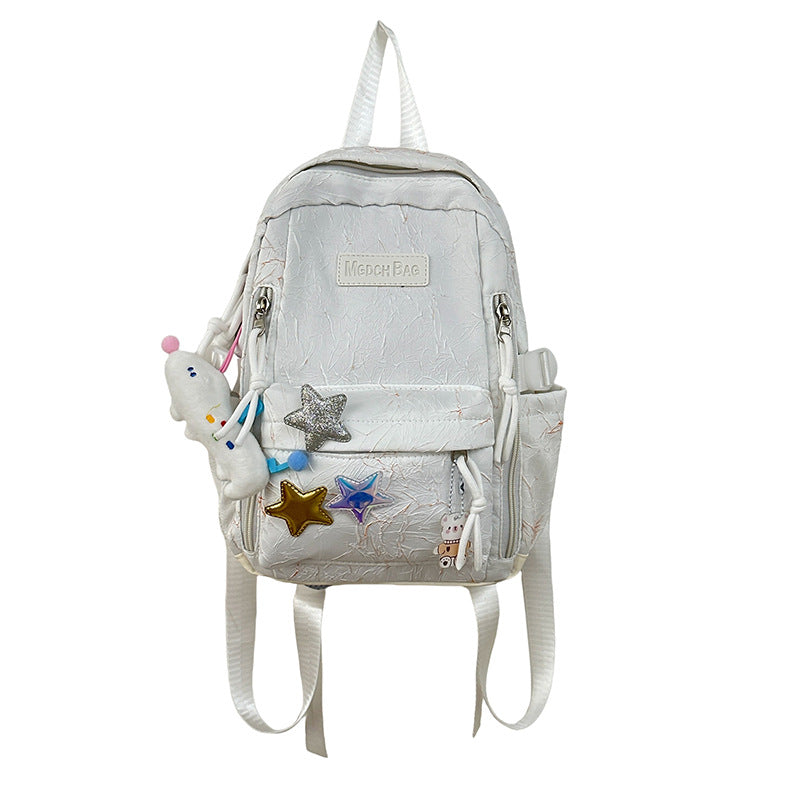 New small schoolbag for girls, simple and versatile for girls, college style, mini backpack, lightweight backpack.