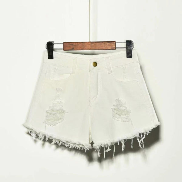 Europe, America,    fashion ripped washed women's denim shorts