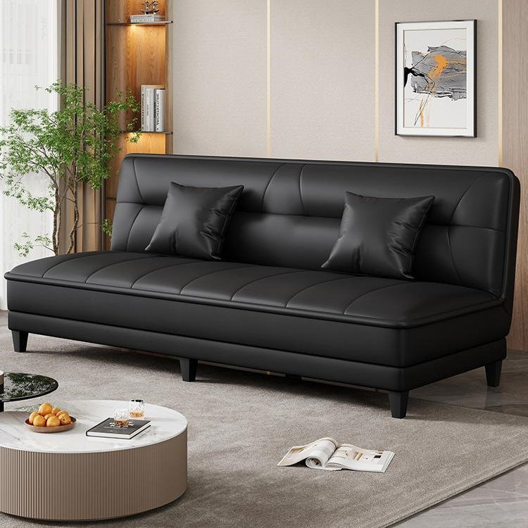 Foldable dual-purpose sofa bed, multi-functional small apartment living room straight-row sofa, rental house economical casual no-wash sofa