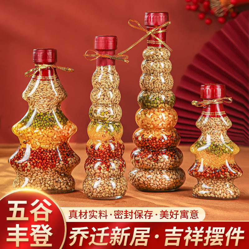 Harvest prosperity mixed grain ornament - "rising step by step" - housewarming & moving in decoration - new home setup & housewarming ceremony decor