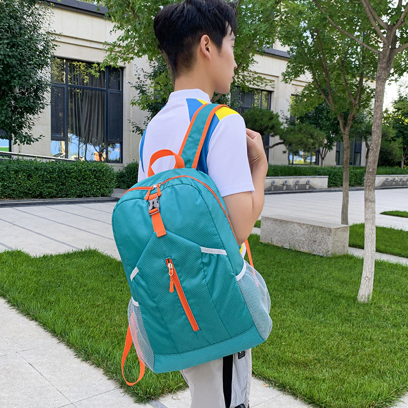 Outdoor large-capacity backpack foldable storage bag ultra-light scratch-proof travel bag anti-splashing hiking and cycling bag