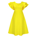 D510  independent station  summer new ruffles high waist a-line skirt banquet party export dress