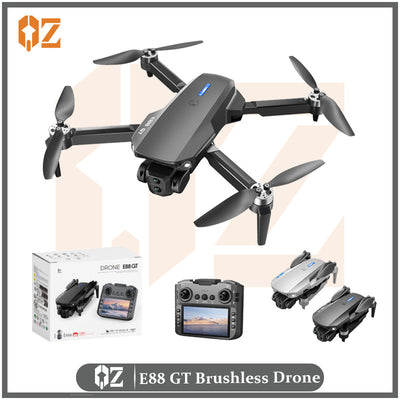E88 gt drone with large screen, esc, dual camera, hd aerial photography, optical flow, long endurance, remote control aircraft toy