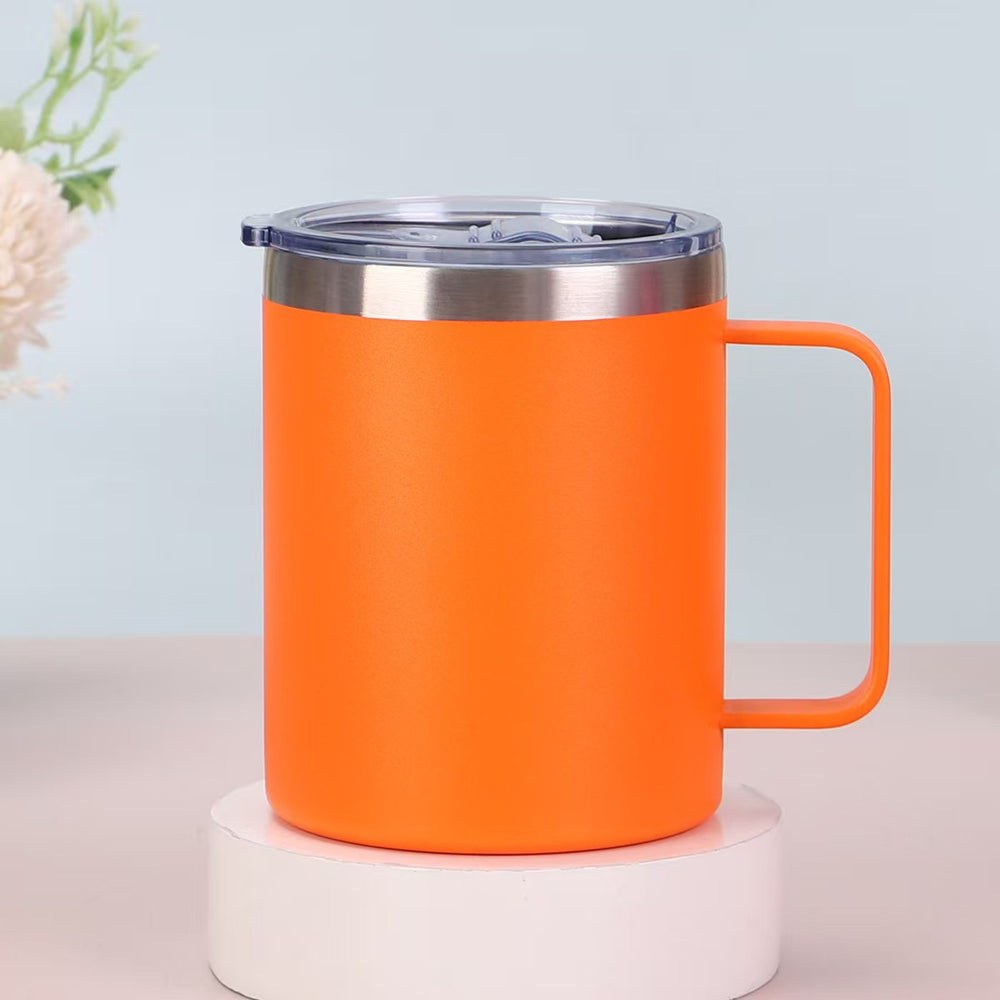 Amazon 304 stainless steel mug 12oz minimalist portable insulated tumbler with handle for home and office - wholesale