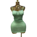 sourcing: diamond-cut, slim-fit, sexy sequin & beaded spaghetti strap mini dress - perfect for nightclubs & performances