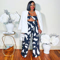 European and american cross-border women's clothing  set fashionable sexy tie-dye bandeau top and wide-leg pants two-piece set