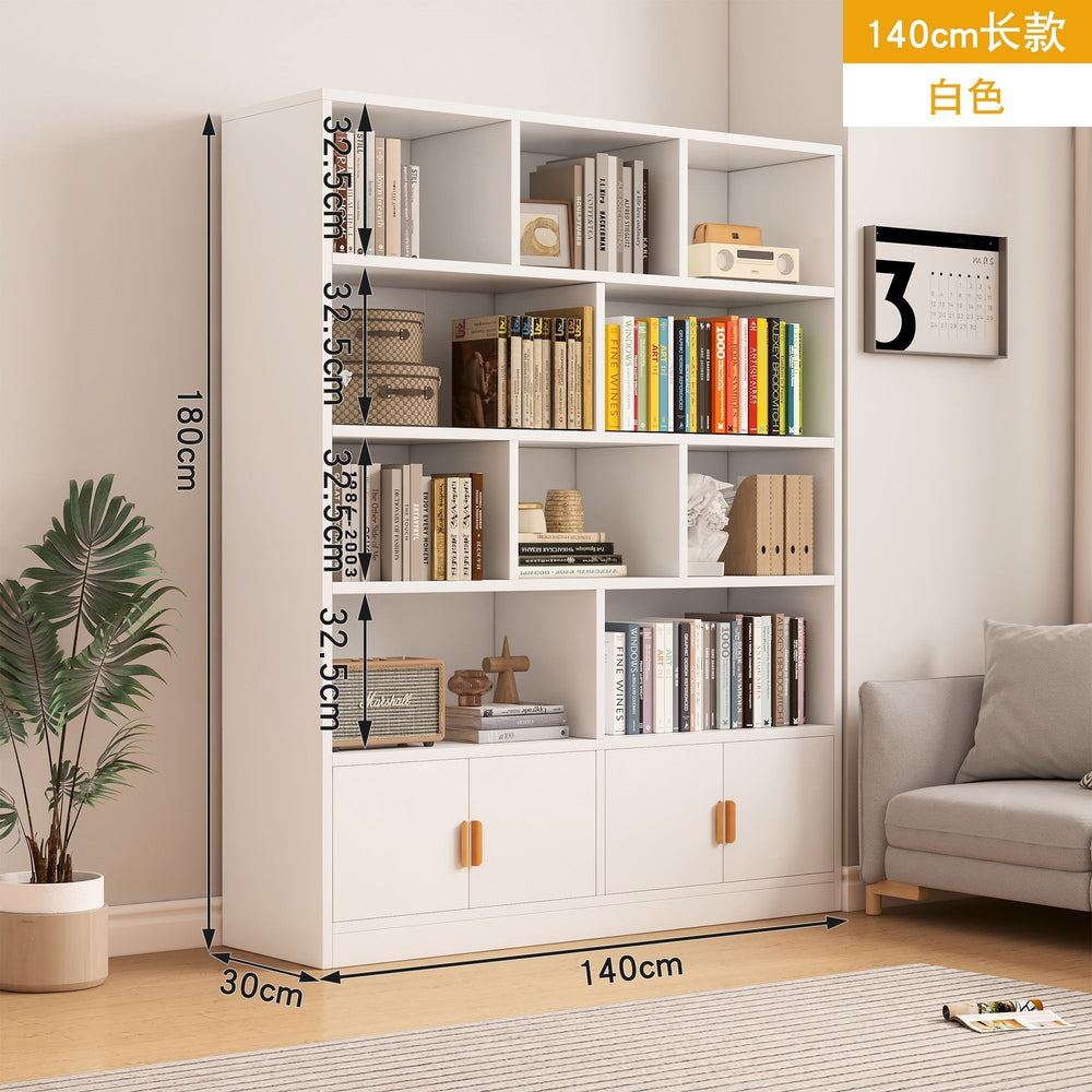 For homefloor-standing storage rack, whole wall storage cabinet, multi-layer solid wood wine cabinet, all-in-one wall bookcase, living room storage cabinet