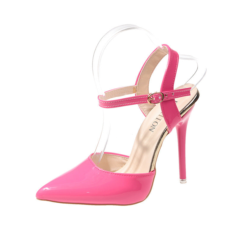 2026 european and american fashion high heels - new summer collection: stiletto heels, pointed toe, stylish and sexy, plus size available, buckle closure women's high heels