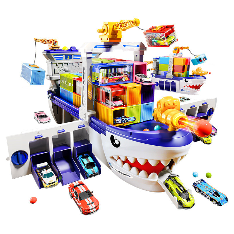 2025 new giant ship container alloy car set - kids' toy, birthday gift for boys, ages 3-6