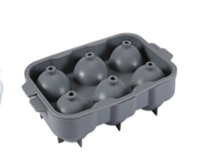 Ice cube mold ice making mold 6 round ice grids silicone 4 hole ice ball mold ice making box silicone ice grids