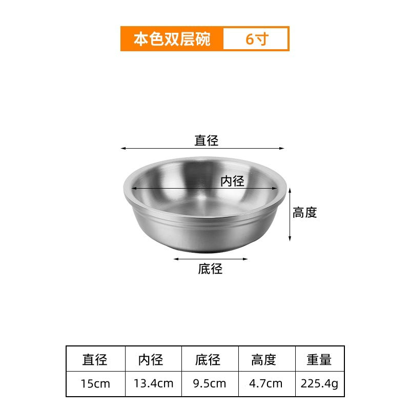 Korean stainless steel multi-purpose basin and bowl for home hot pot basin thickened soup basin cold basin kitchen large egg washing basin