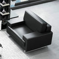 4s office sofa - minimalist modern small reception area seating - three-seater genuine leather business negotiation office