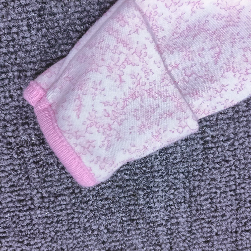 Original pink and purple baby long sleeves jumpsuit doll collar pure cotton comfortable breathable baby girl's 100-day outing crawling suit