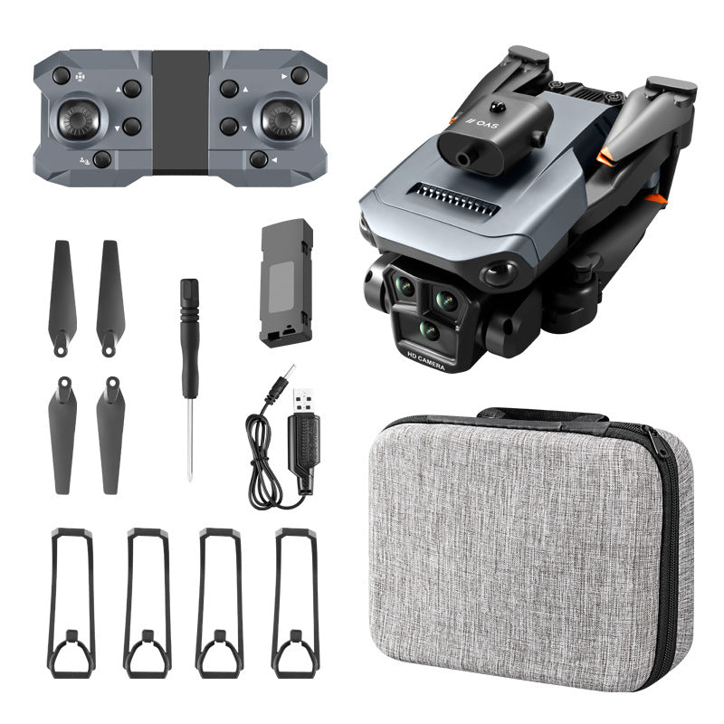 k6 max drone with triple camera, hd aerial photography, obstacle avoidance, quadcopter, foldable vertical shooting remote control aircraft