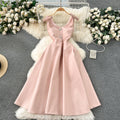 Accessible luxury celebrity banquet classy palace style dress elegantv neck waist slimming look classy exquisite dress