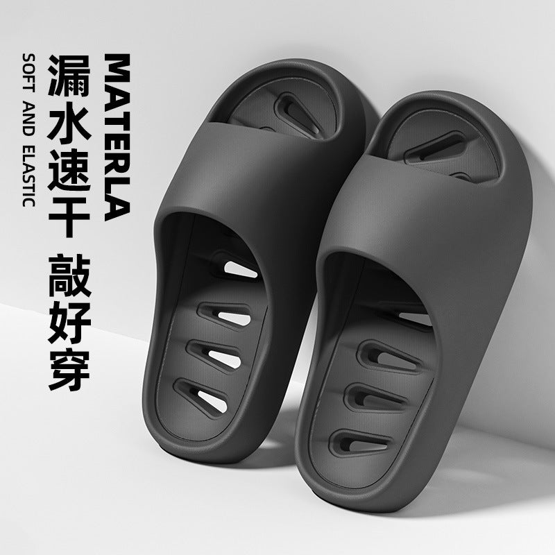Non-slip bath slippers for men and women, home indoor, water leakage, quick-drying, hollow for home, eva bathroom sandals