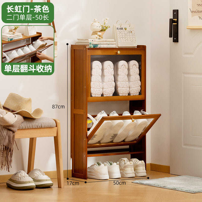 Simple shoe rack household door multi-layer with door dust-proof entry shoe rack shoe cabinet high vertical integrated storage rack