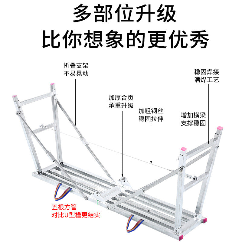 Dengyue portable folding telescopic stool single and double support scaffold hot dip galvanized folding footstool directly from the manufacturer