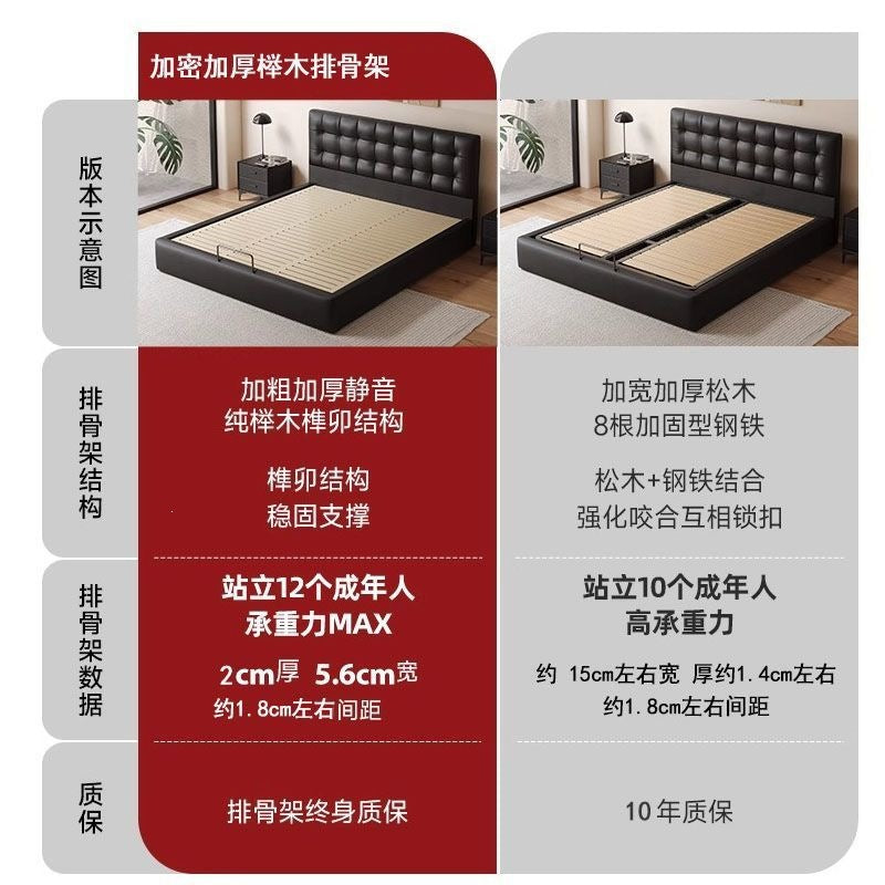 Big tree island home french retro storage waffle grids bed master bedroom bed italian light luxury black medieval style bed high box