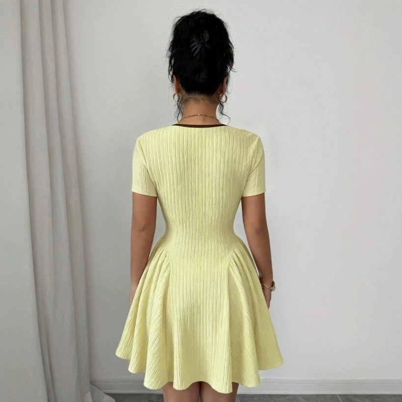 gentle style elegant mini dress summer new plus size french lace patchwork design knitted dress for women