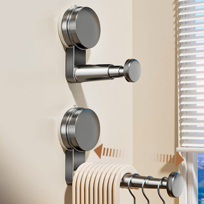 Suction cup clothes hanger storage handy gadgetfor home balcony multi-functional telescopic punch-free wall hanging traceless clothes drying rack storage rack
