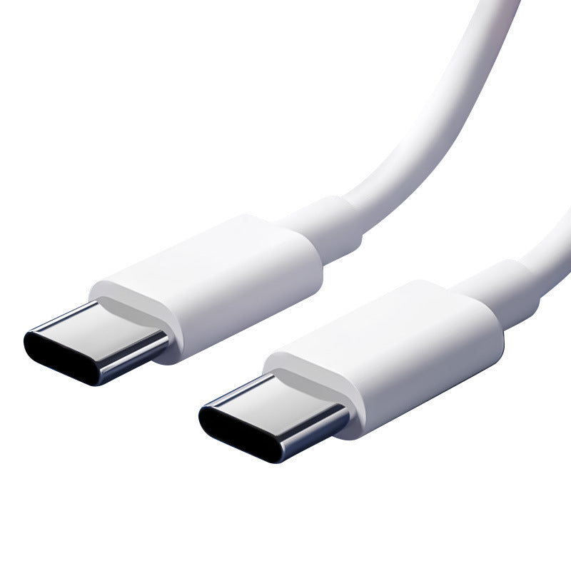 Dual type-c 60w fast charging cable for mobile phones, compatible with apple 15-17 pro max liquid silicone phone charging cable
