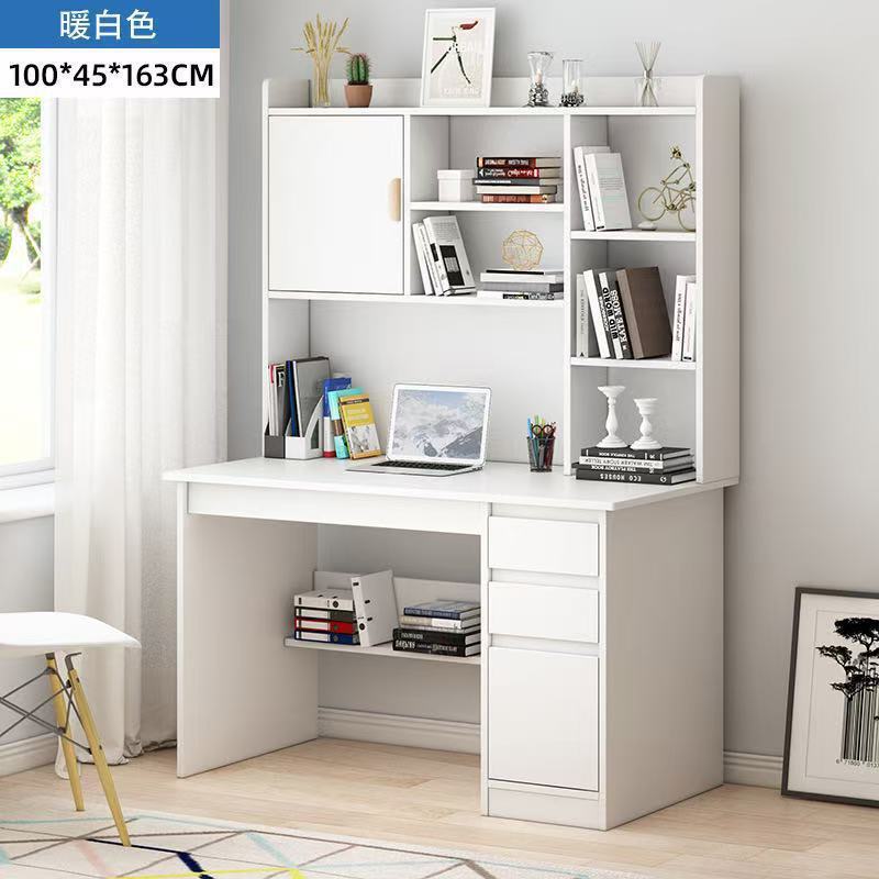Desk and bookshelf integrated bedroom office desk home table adult writing desk junior high school student computer desk