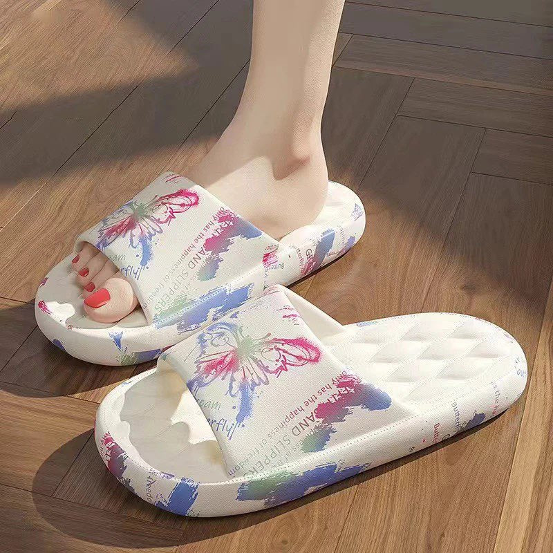 Women's slippers 2025 summer ins trendy indoor couple home student dorm beach travel sandals men's slippers